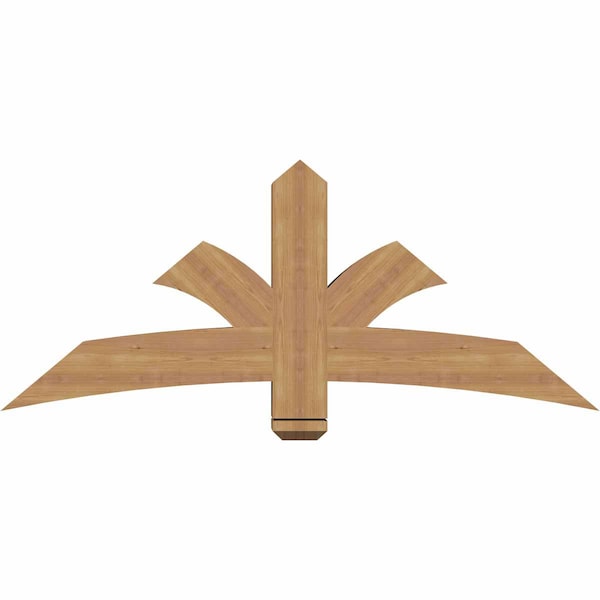 Ekena Millwork Davenport Timber Gable Bracket, Western Red Cedar, 60"W x 25"H x 5 1/2"D x 5 1/2"F, 10/12 Pitch GBW060X25X0606DAV00SWR - main